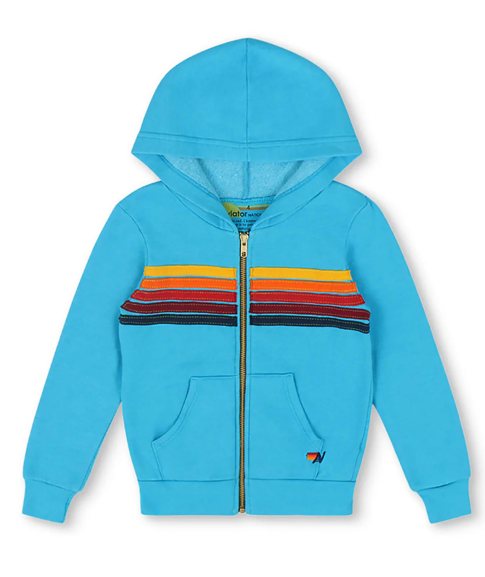 Aviator Nation Kids 5 Stripe Zip Hoodie - Image 3