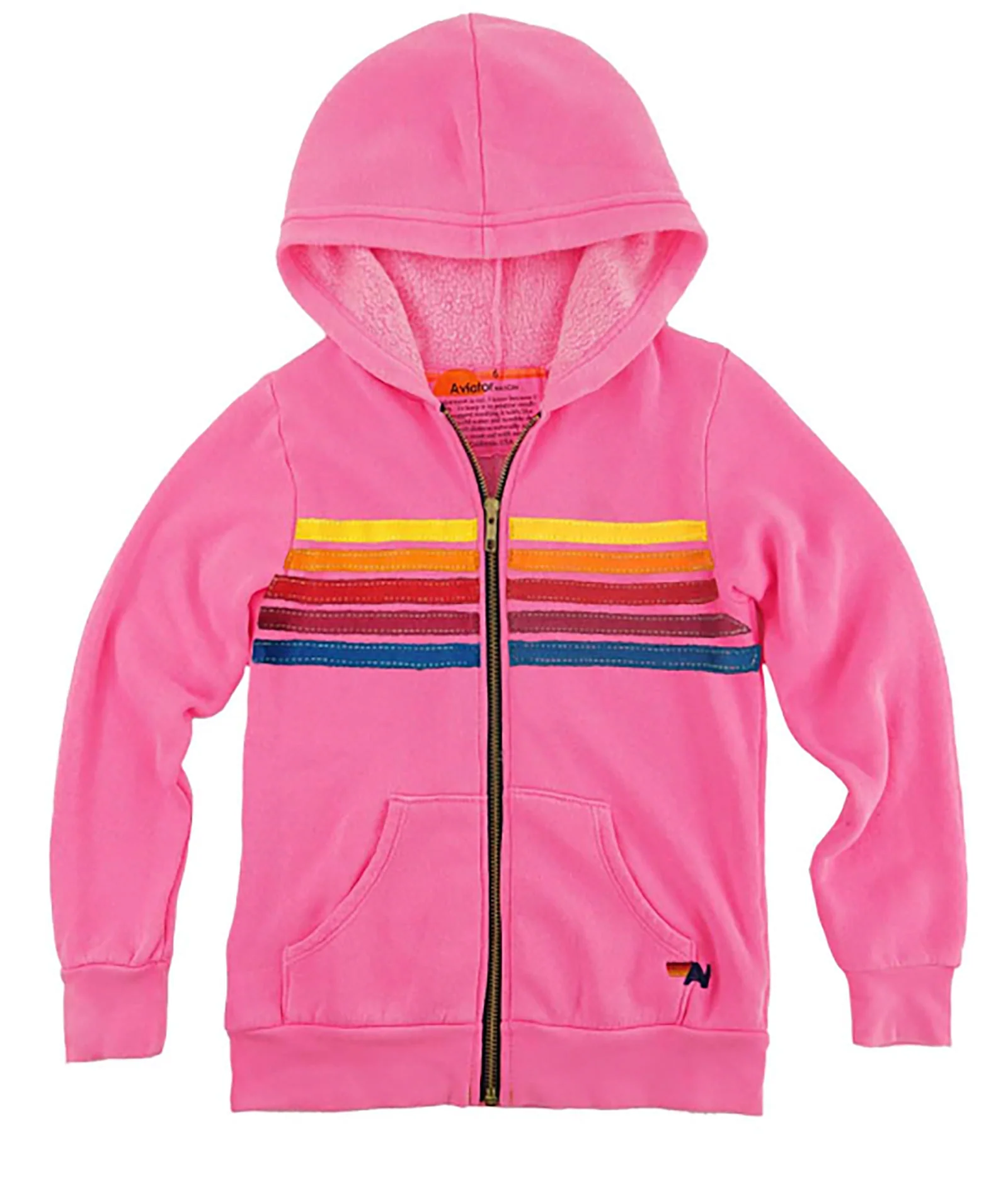 Aviator Nation Kids 5 Stripe Zip Hoodie - Image 4