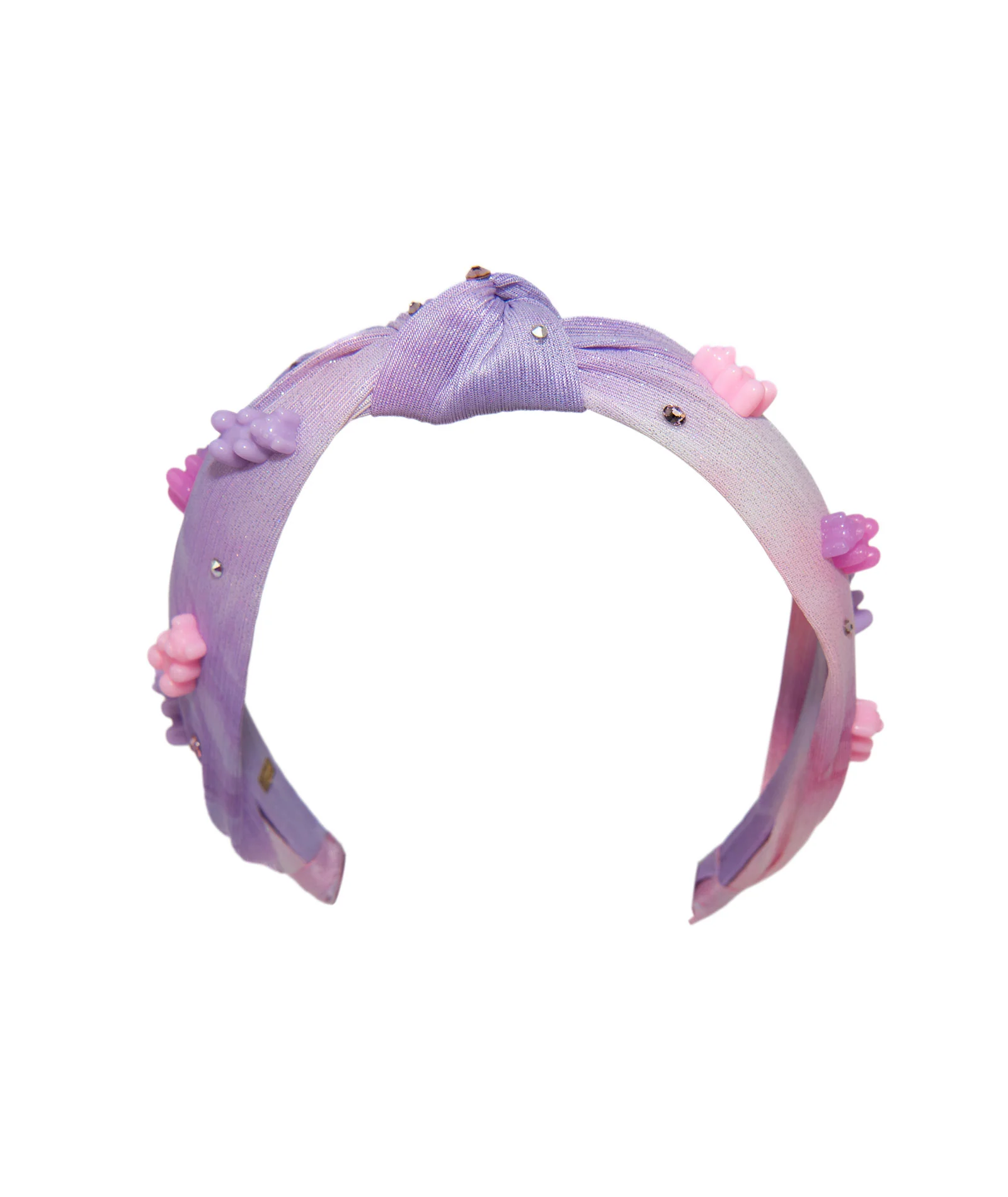 Bari Lynn Knot Headband Crystal Shimmer Gummy Bears