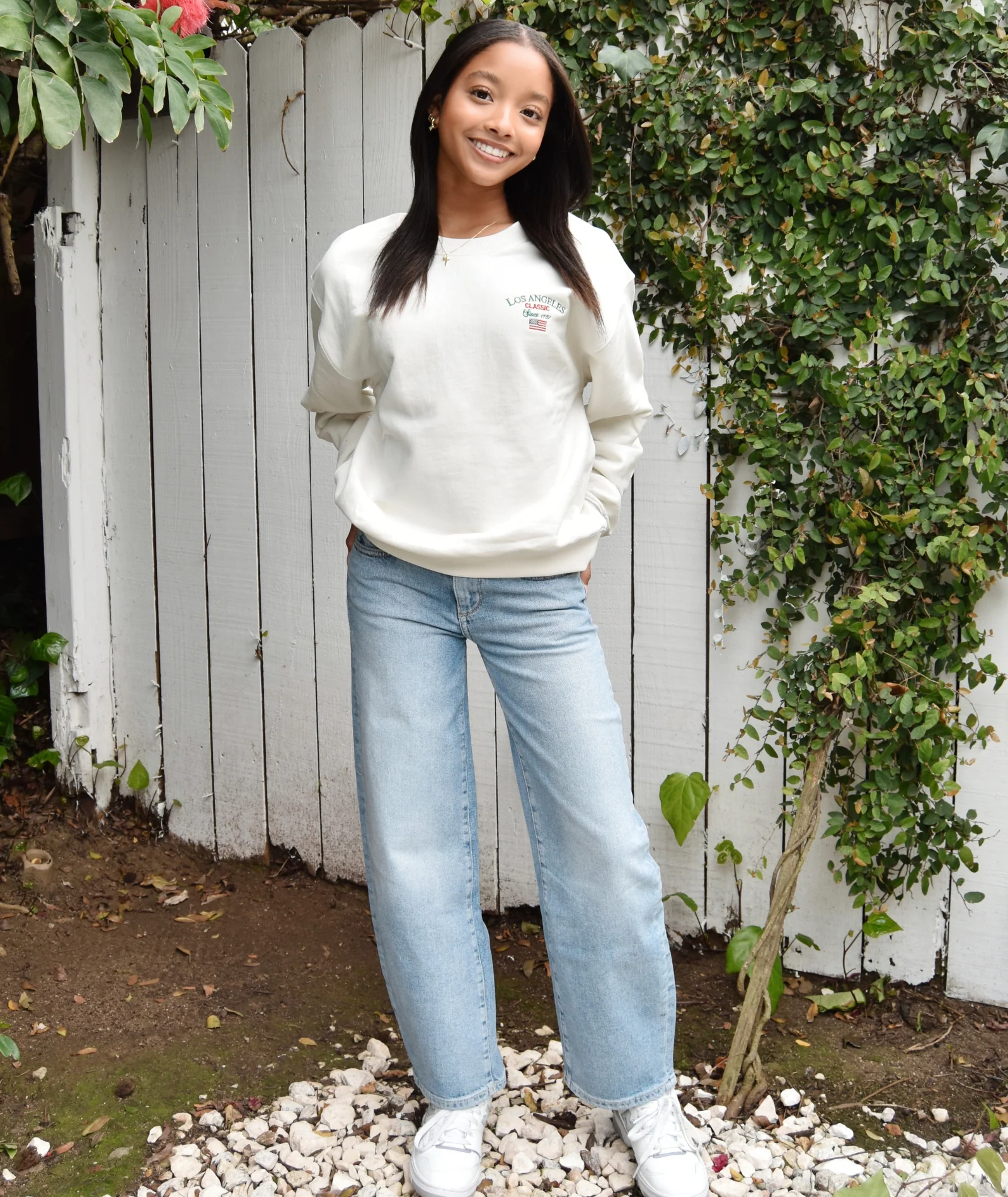DL1961 Girls Lilia  Island Park Barrel Leg Jeans - Image 4