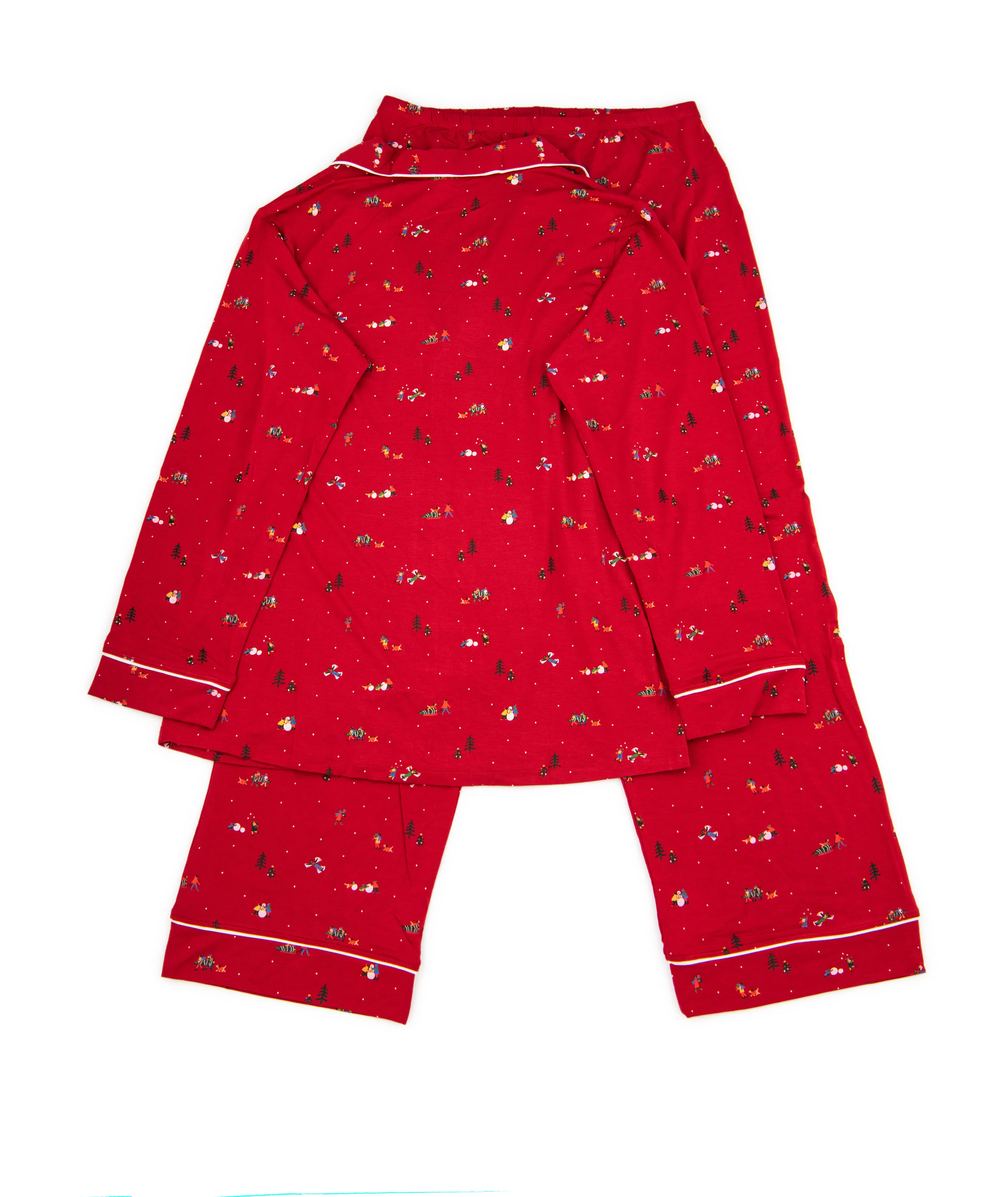 Eberjey Women Gisele Printed Long PJ Set Winter Wonderland - Image 2