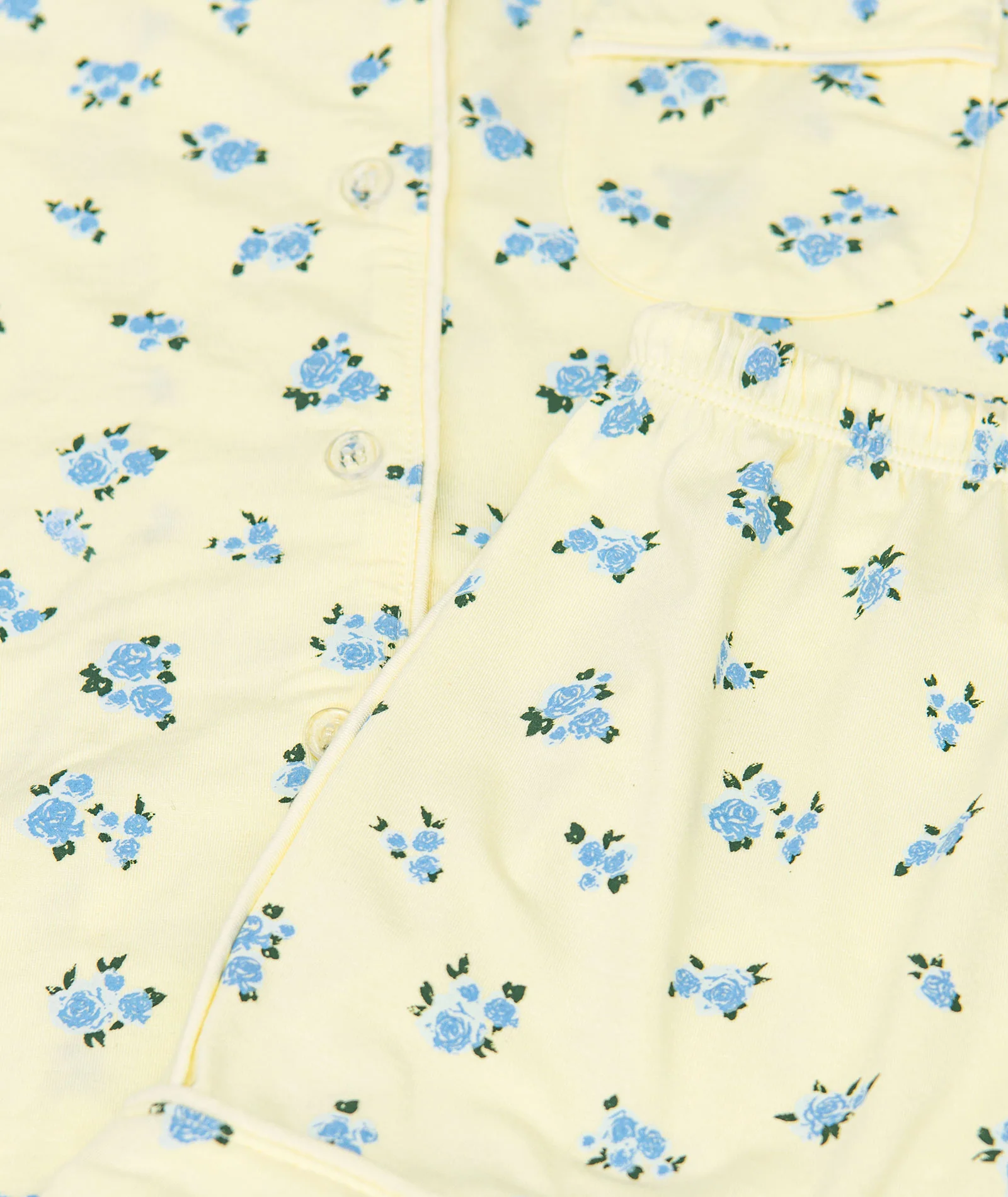 FBZ Girls Lollie PJs Yellow/Blue Floral - Image 2
