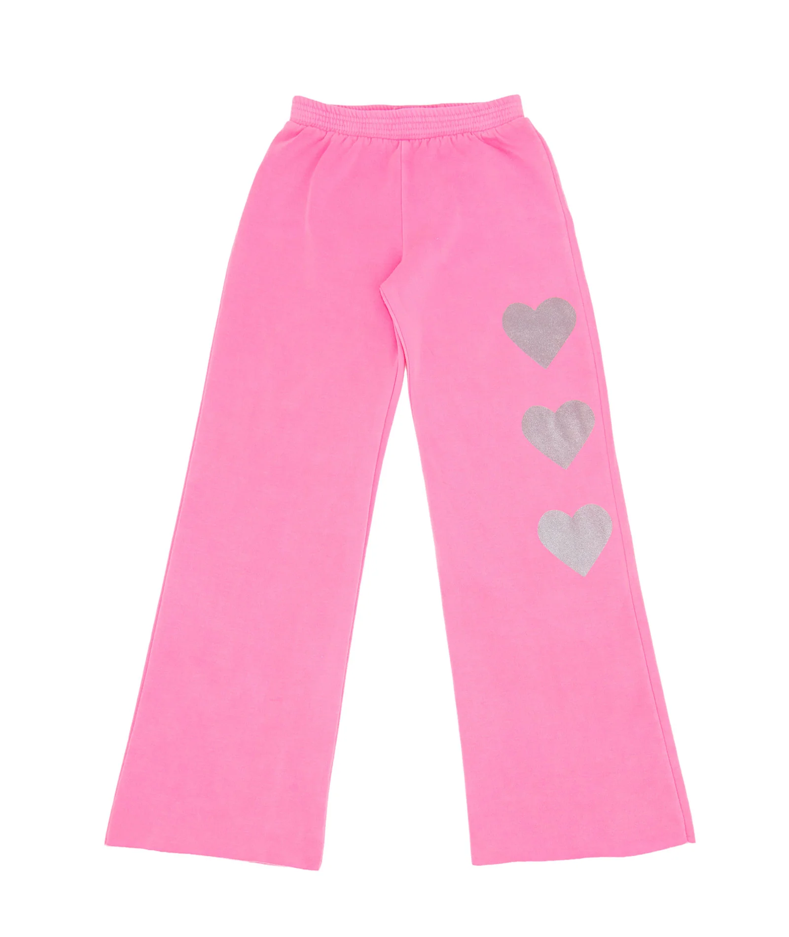 Firehouse Girls Silver Heart Trio Wide Leg Sweatpants