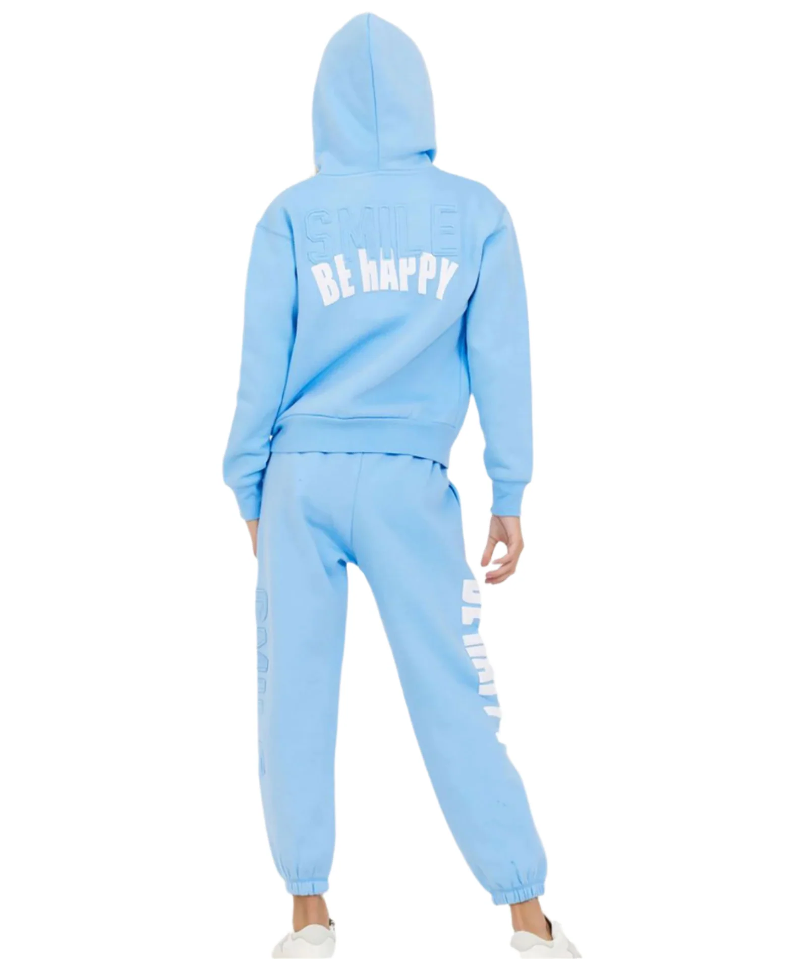 Happy Puffy Patch Zip Hoodie Girls - Image 2