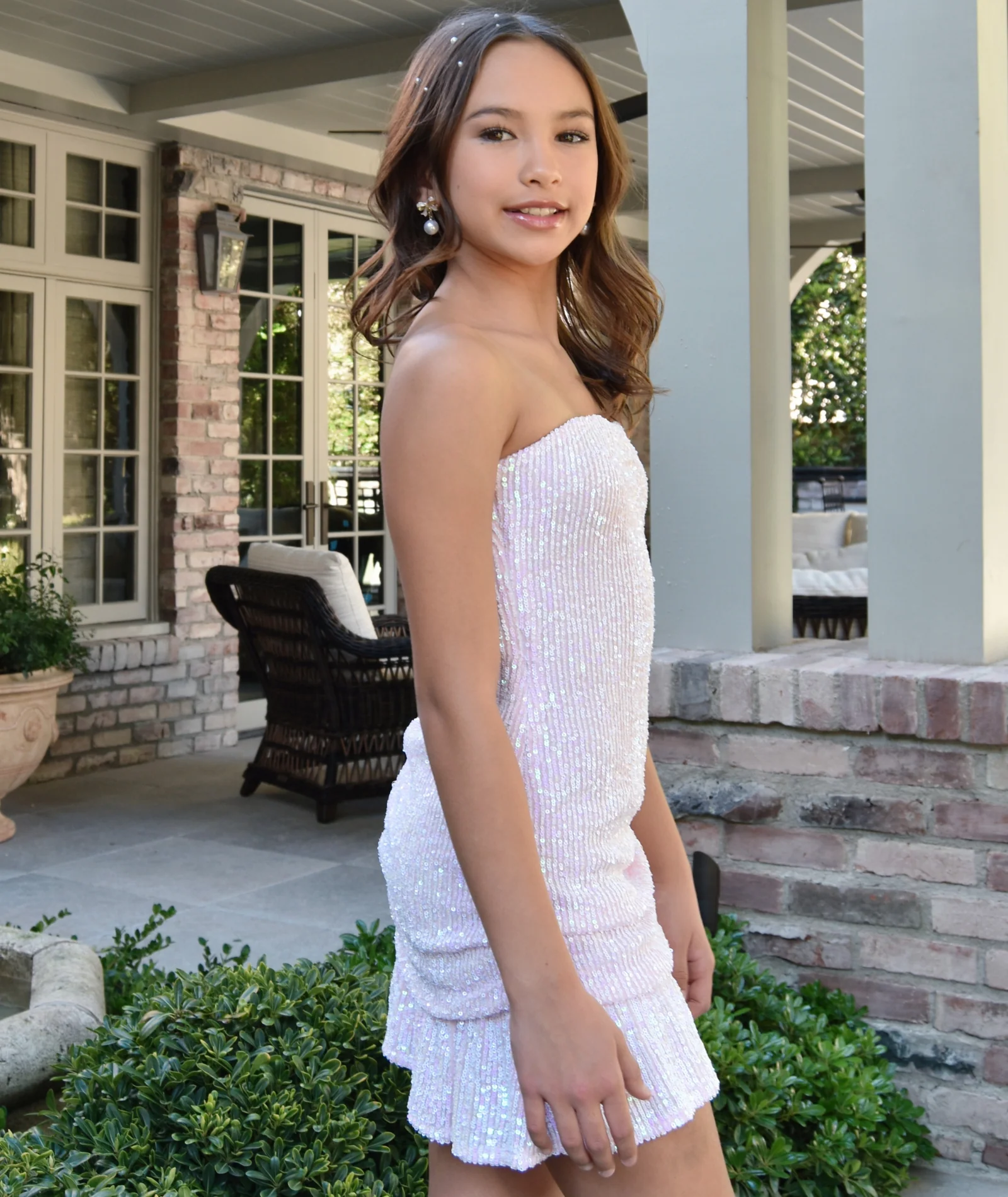 Katie J NYC Girls Estelle Sequin Dress - Image 2