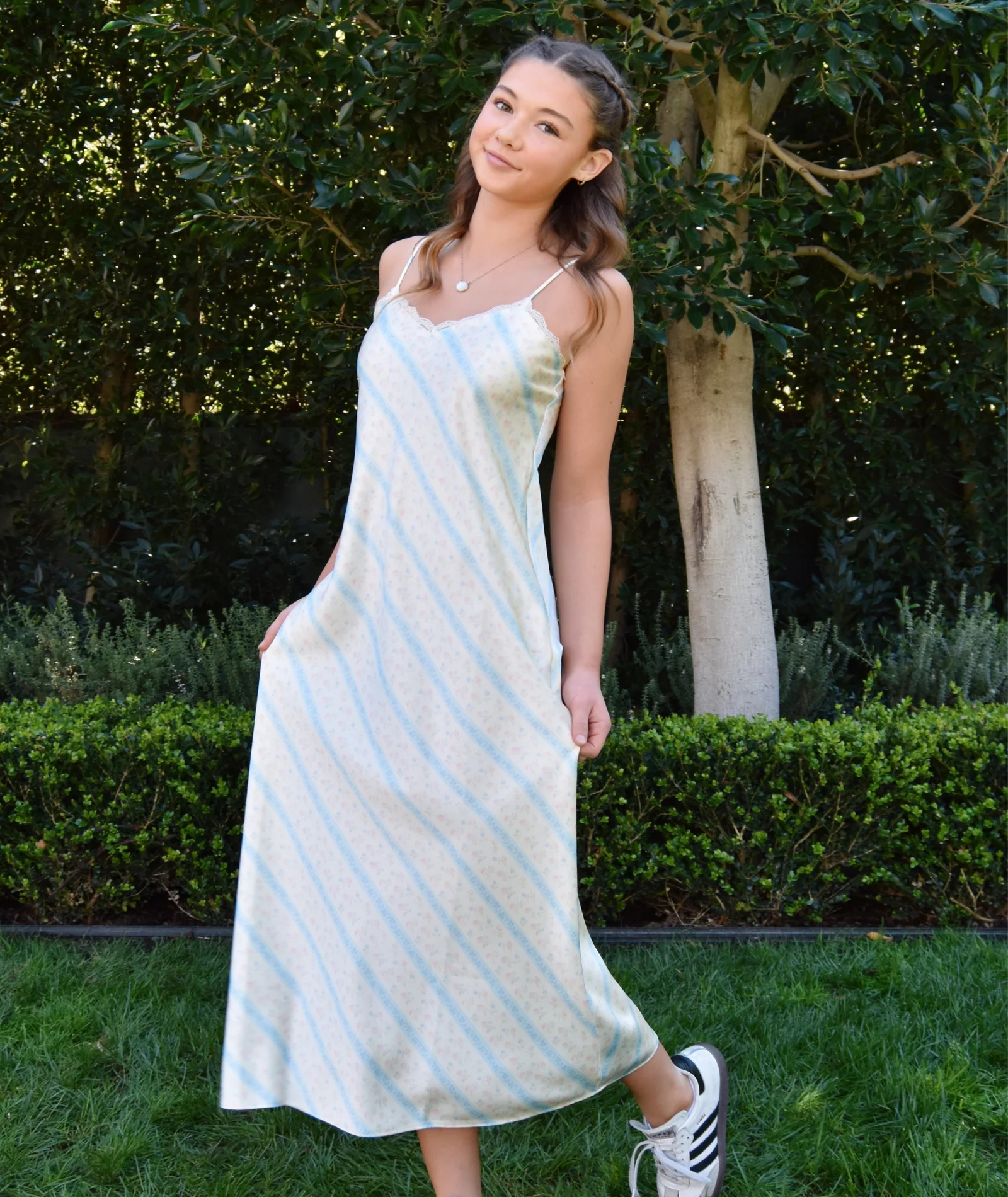 Love Shack Fancy Girls Adelise Dress Cotton Skies