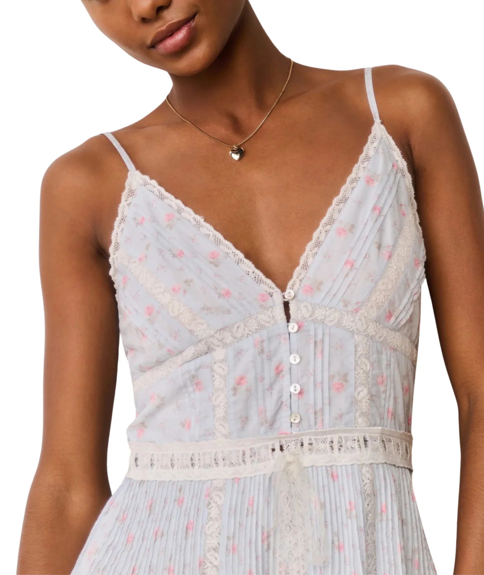Love Shack Fancy Women Zirelle Dress Chapparal Blue - Image 4