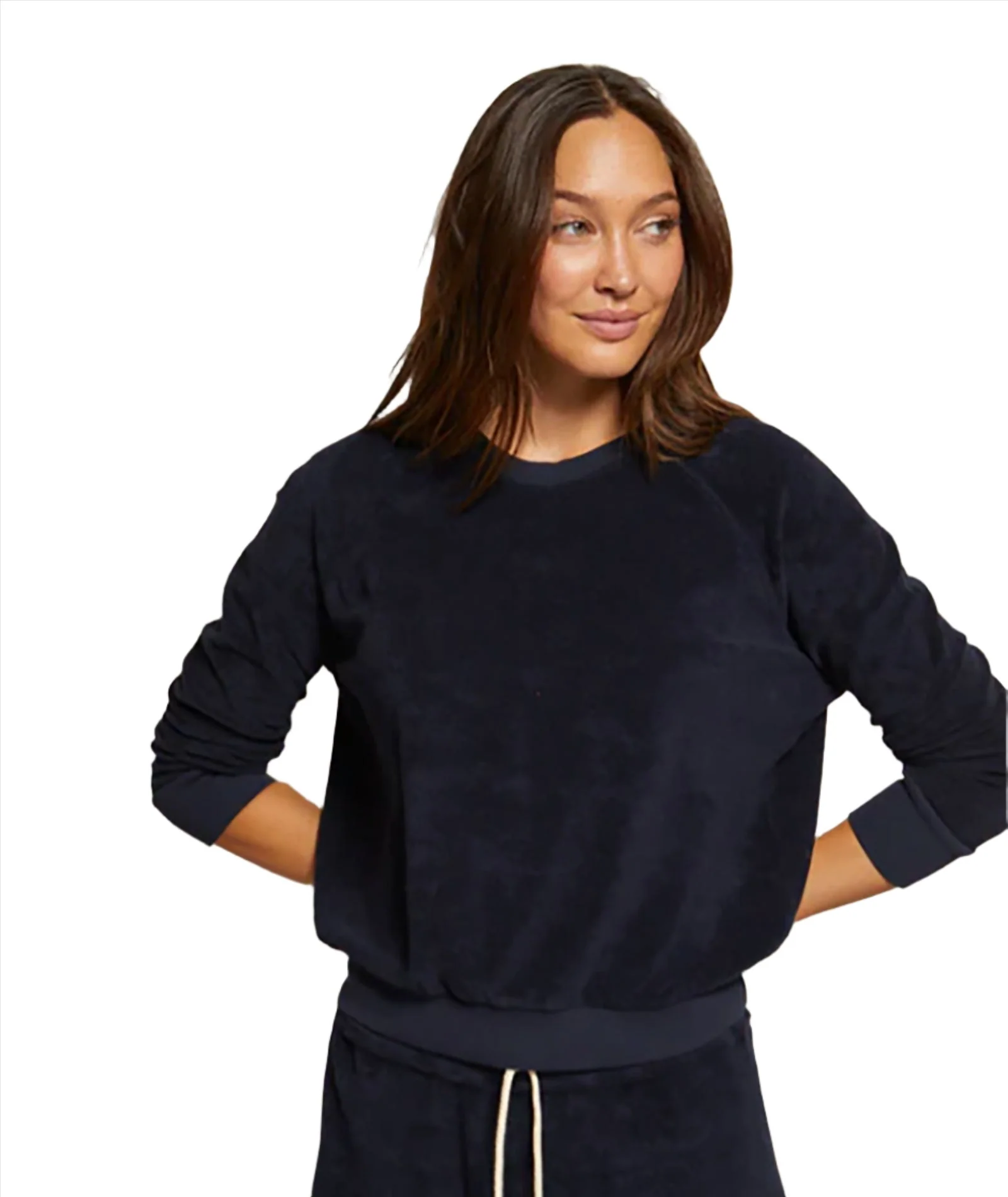 Perfect White Tee Women Saylor Loop Terry Sweatshirt - Image 3