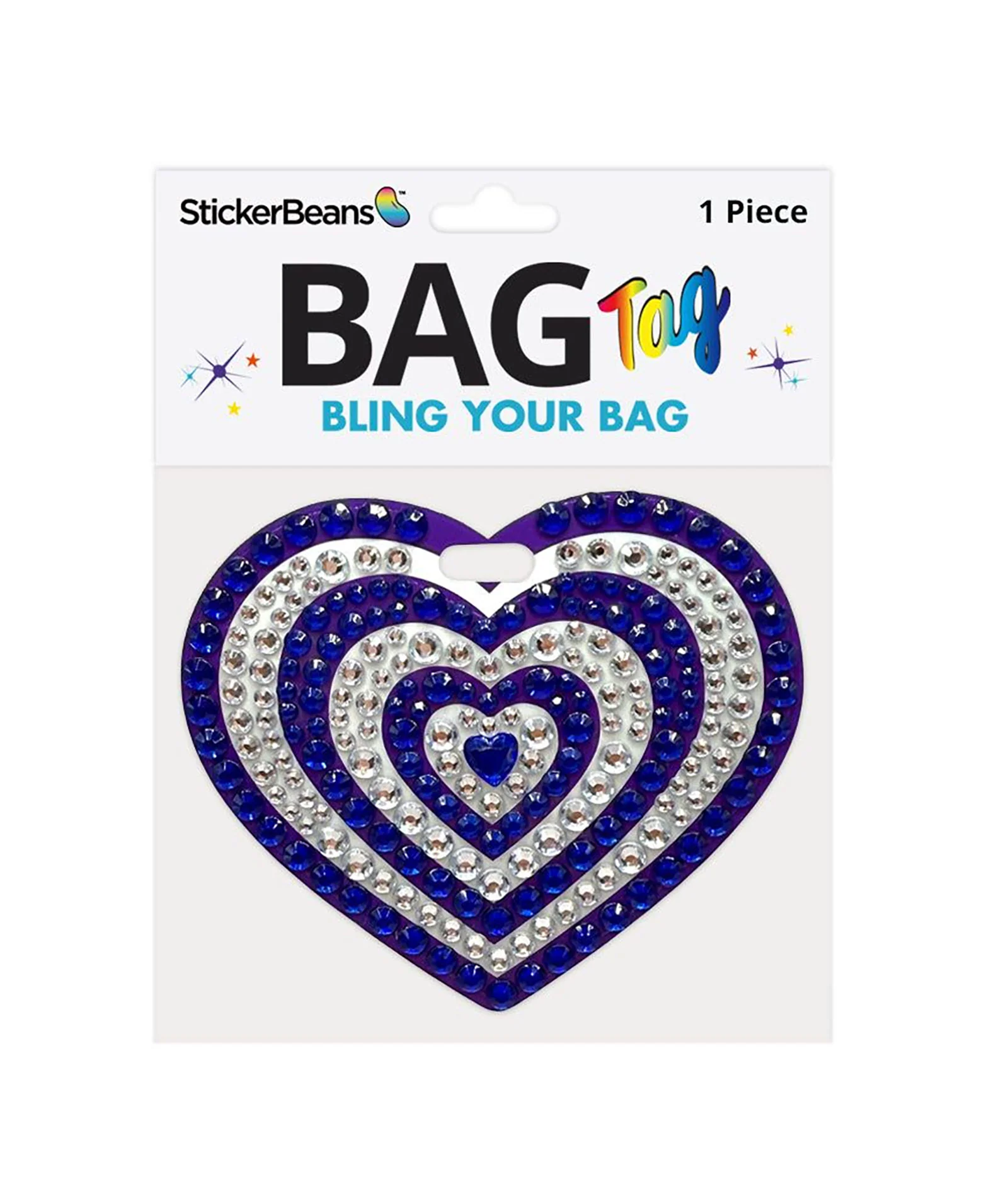 Sticker Beans Camp Spirit Heart Bag Tag