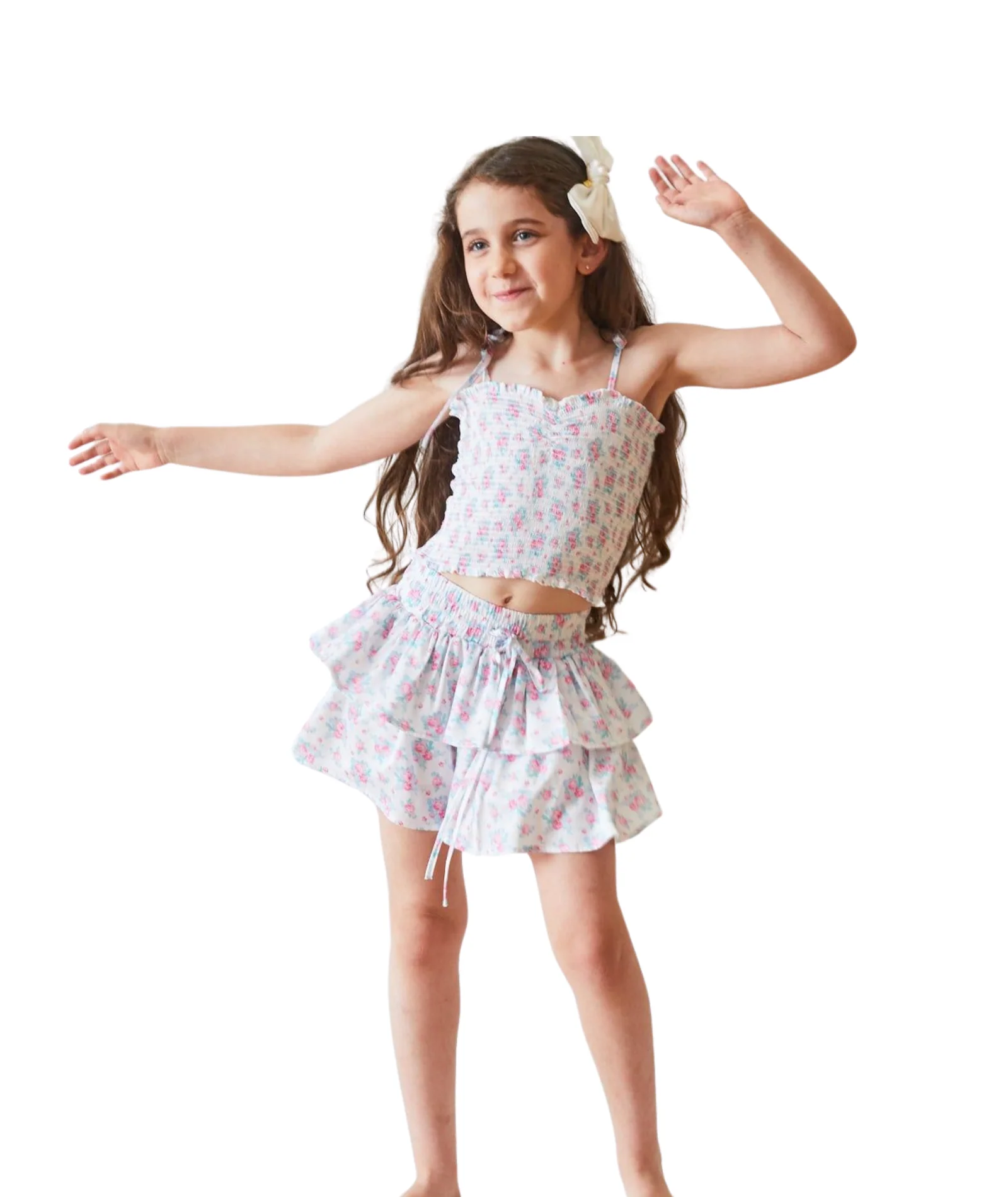 Theme Girls Willow Romantic Rose Satin Skort - Image 2